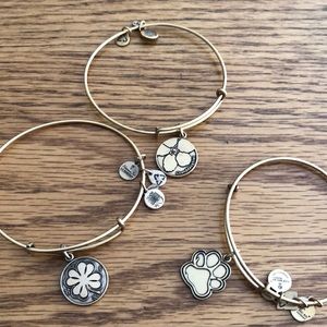 Gold Alex and Ani bracelets